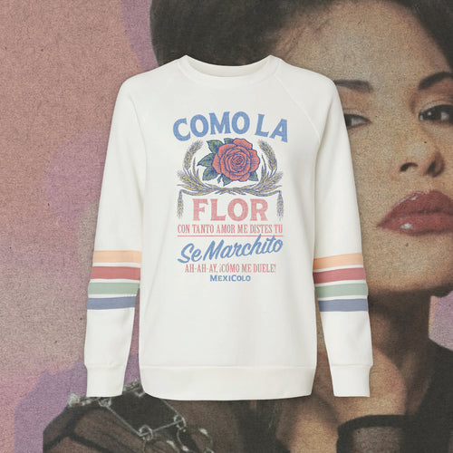Como La Flor Stripe Crewneck Sweatshirt